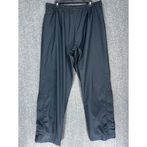 FootJoy DryJoy Pants Mens XL Black Rain Windbreaker Golf Ankle Zip Drawstring